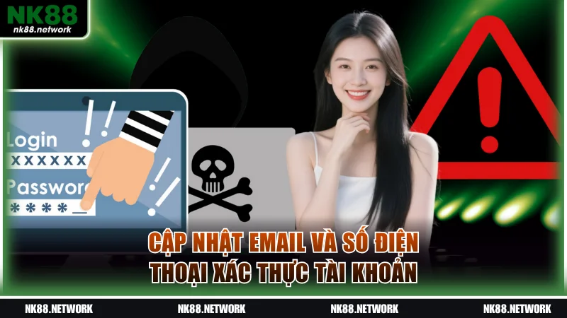 Đăng Ký NK88 Cho Người Mới | Tham Gia Nhận Thưởng Lớn 2 Cập nhật email và số điện thoại xác thực tài khoản